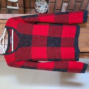 Womens plaid sweater, M